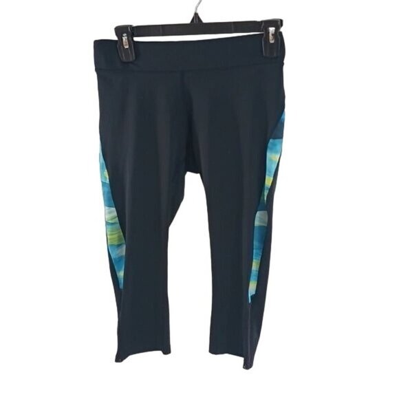 Reebok Leggings Athletic Compression Capri Black Womens Size Small - Picture 1 of 5